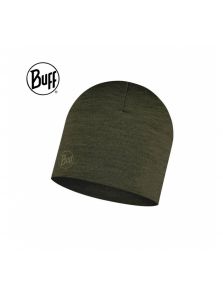 Čapica BUFF® Merino Lightweight Hat SOLID BARK- Zelená