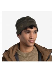 Čapica BUFF® Merino Lightweight Hat SOLID BARK- Zelená