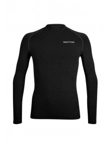 Tričko Merino dlhý rukáv unisex - čierna farba