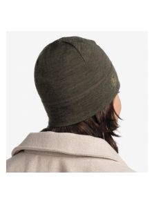 Čapica BUFF® Merino Lightweight Hat SOLID BARK- Zelená
