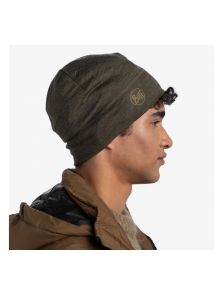 Čapica BUFF® Merino Lightweight Hat SOLID BARK- Zelená